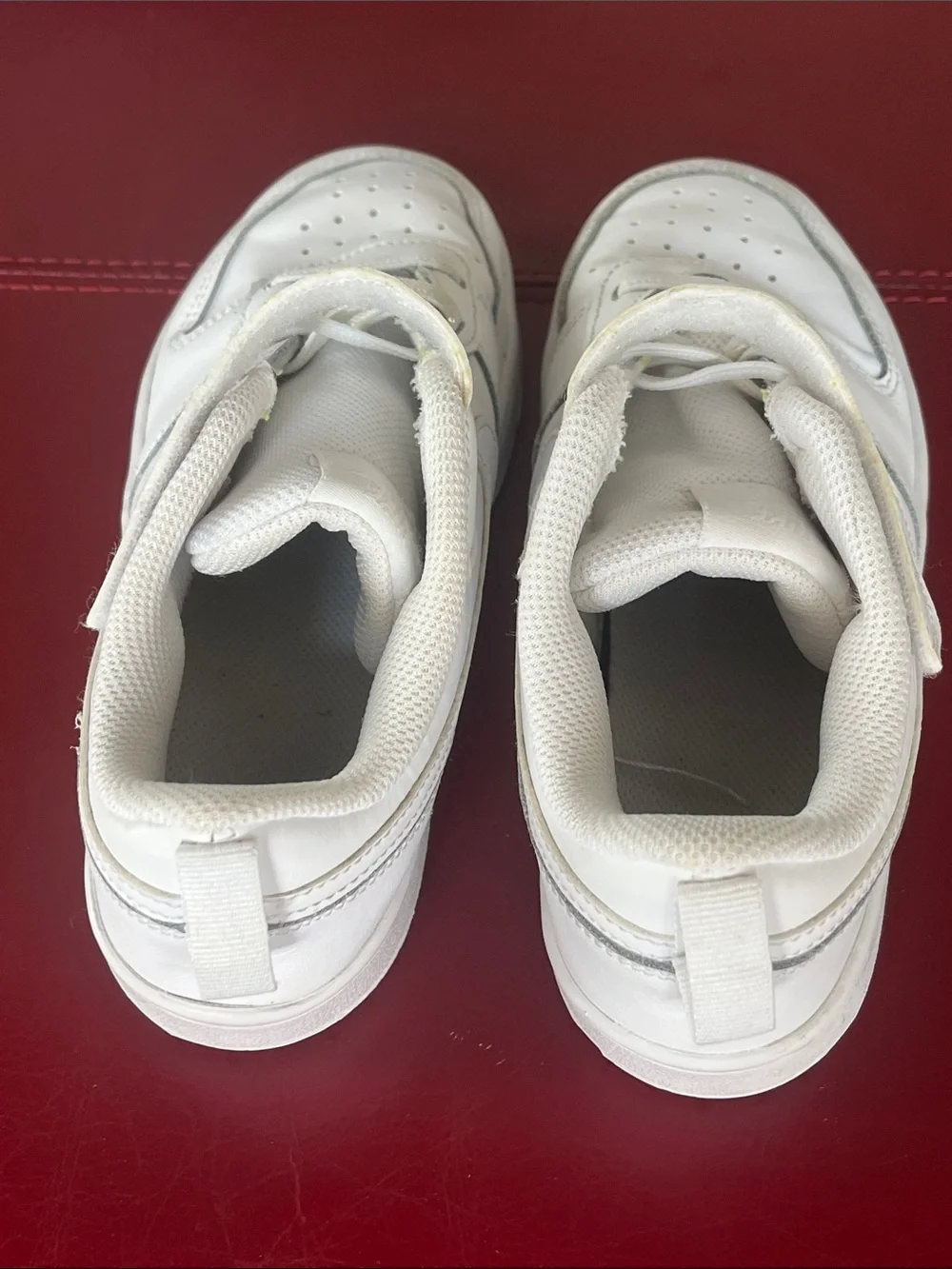 Like New Nike Kids Air Force One All-White Velcro Low EasyOn Sneakers Sz 2.5Y